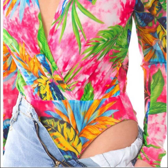 Floral Print Bodysuit - Picture 3 of 5